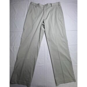Nike Dri Fit Golf Pant Mens 34x32 Light Gray Straight Leg Lightweight Grip Waist